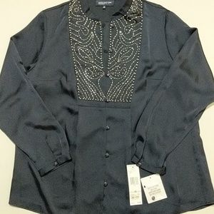NFSDSC52023 Jones New York Embellished Blouse Size 1X
